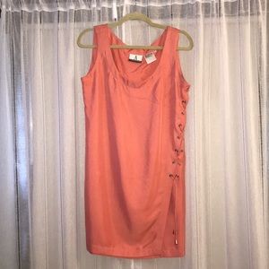 Salmon A-Line Anne Klein shift dress